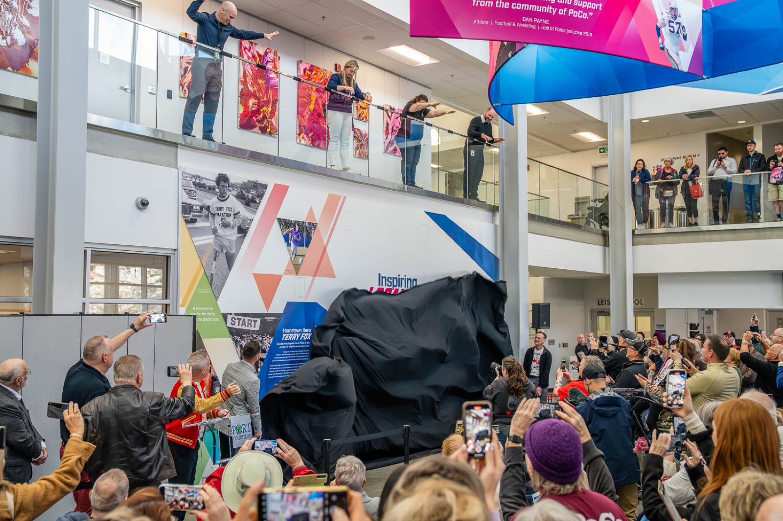 Inspiring Local Champions — opening day curtain drop